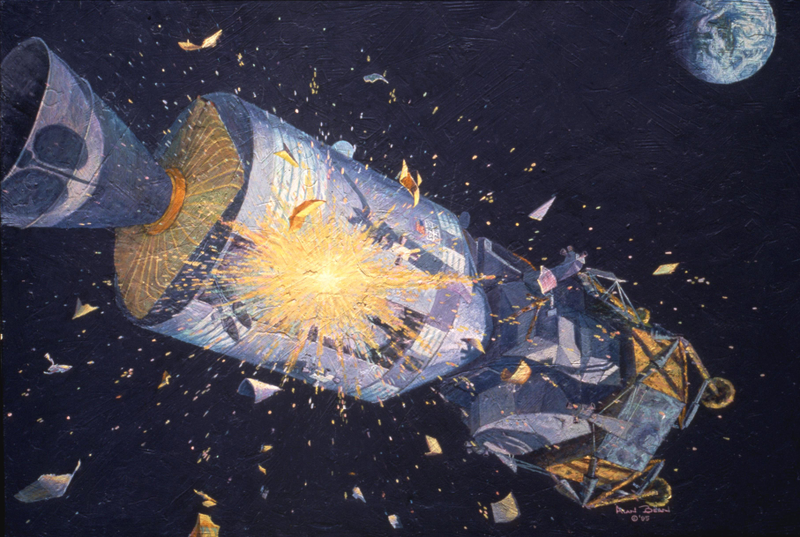 Illustration for article titled Lunar Dreams: 40 Classic Moon Exploration Paintings